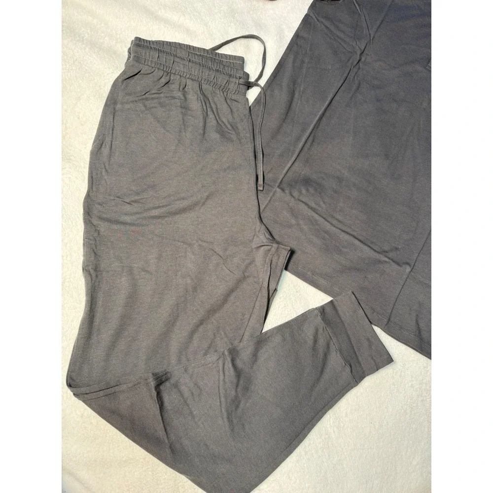Cosabella Gray Pima Cotton Modal Henley Pajama Set  Lounge Jogger‎ Pants size M